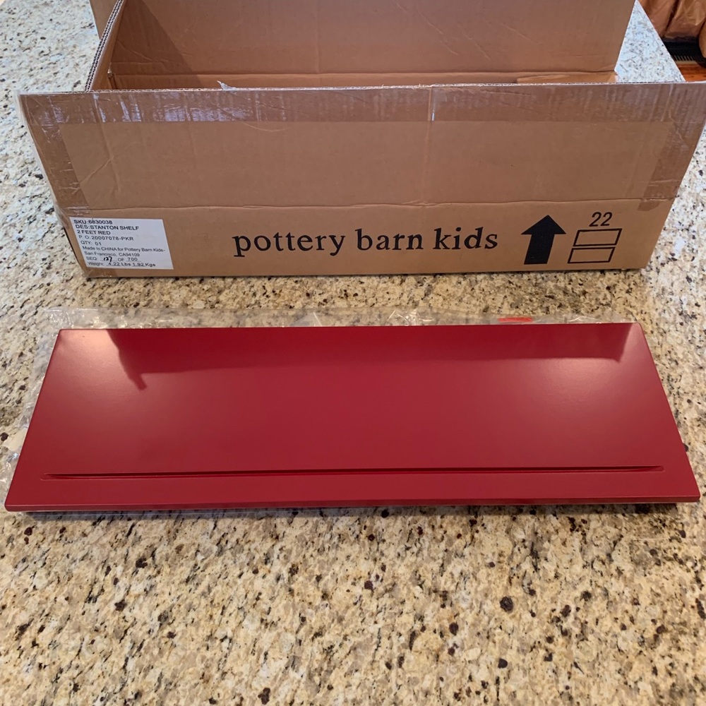 Pottery Barn Kids Red Stanton Shelf